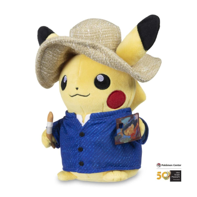 Officiële Pokemon center knuffel x Van Gogh Museum Pikachu +/- 20cm